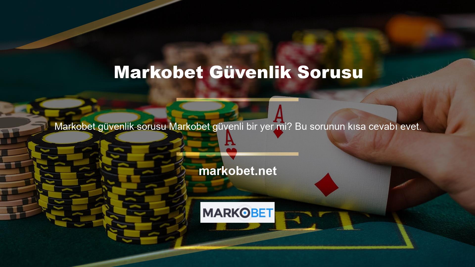 Markobet güvenlik ve kullanıcı güvenliği için gerekli tüm önlemleri alarak uzun yıllar boyunca alanda bir uzman ekibiyle birlikte çalışmaktadır